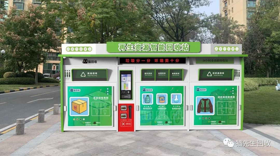 貓先生智能再生資源回收站，環(huán)保驛站，垃圾分類設(shè)備廠家
