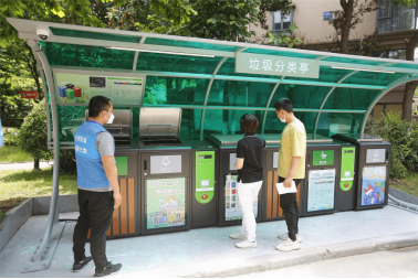 華展貓先生，湖北武漢智能垃圾分類項目，智能垃圾房廠家，垃圾分類亭