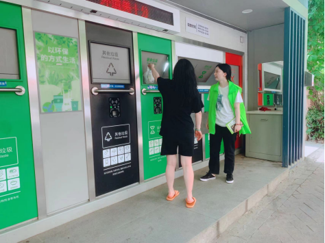 貓先生兩網(wǎng)融合環(huán)保驛站，小區(qū)垃圾分類站，垃圾房廠家