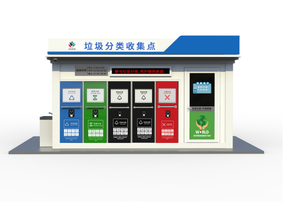垃圾房效果圖，智能垃圾房，垃圾分類(lèi)收集點(diǎn)，回收站生產(chǎn)廠家，垃圾分類(lèi)定時(shí)定點(diǎn)收集點(diǎn)