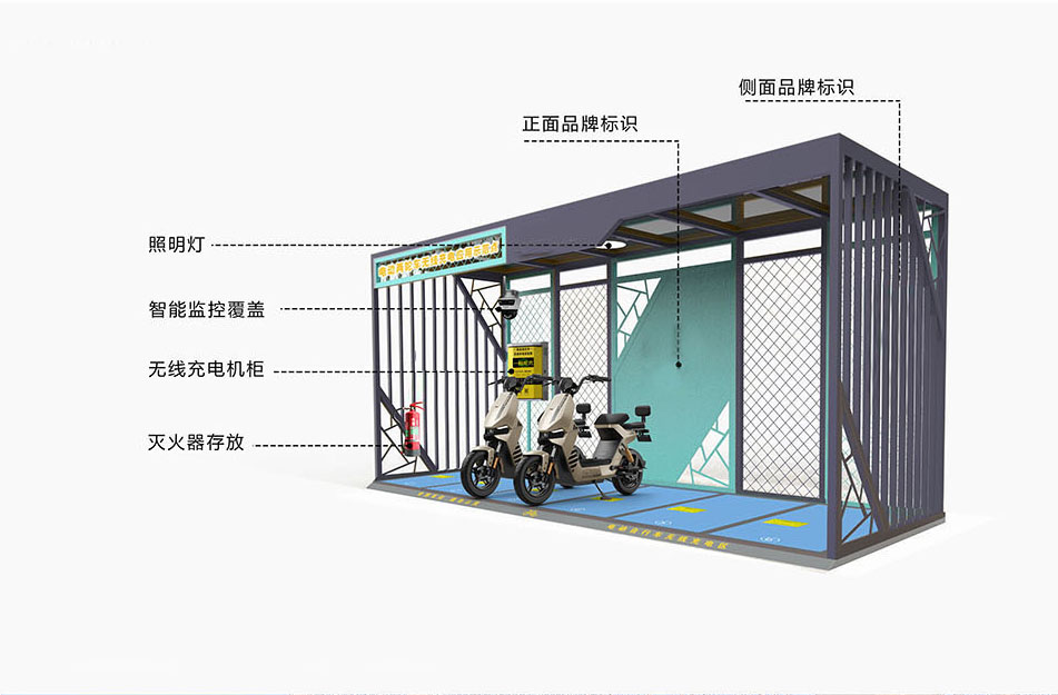 電動(dòng)車無(wú)線充電樁，兩輪車無(wú)線充電，一拖六充電樁
