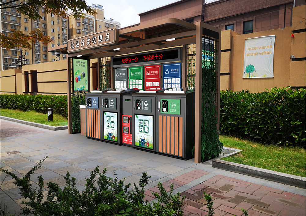 貓先生智能垃圾分類房，定時(shí)定點(diǎn)垃圾收集站 ，垃圾房生產(chǎn)廠家