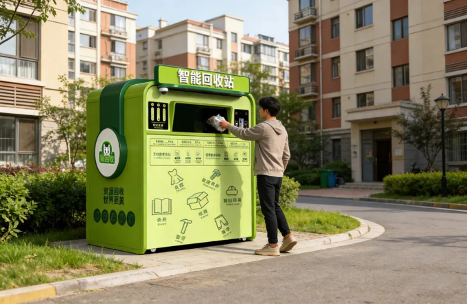 貓先生智能廢品回收箱,再生資源收集柜,小區(qū)垃圾回收站生產(chǎn)廠家