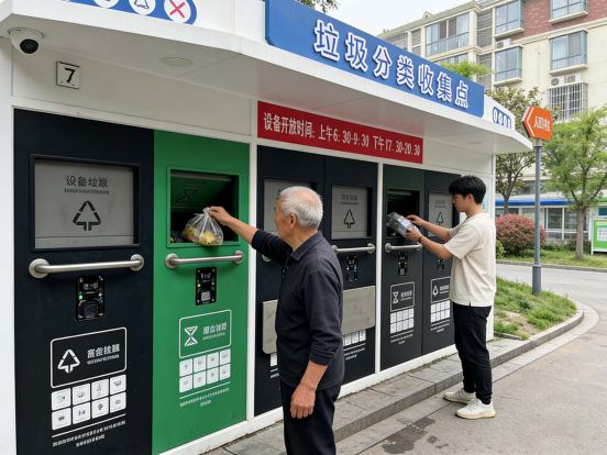 江蘇貓先生智能分類垃圾房，清潔小屋，垃圾分類收集站生產(chǎn)廠家