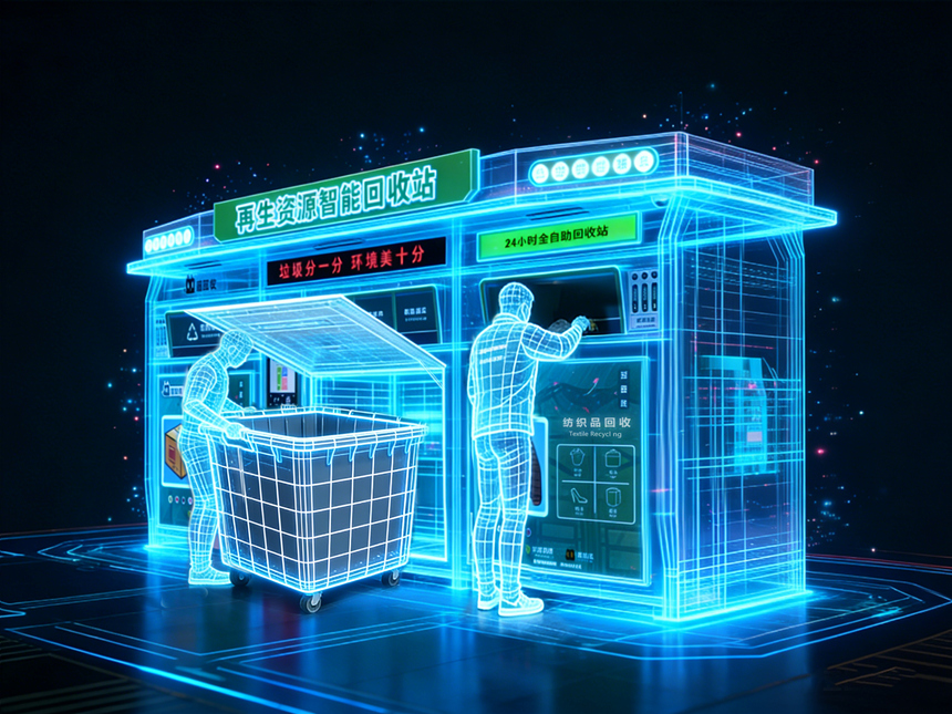 貓先生智能廢品回收箱，再生資源收集柜，小區(qū)垃圾回收站生產(chǎn)廠家